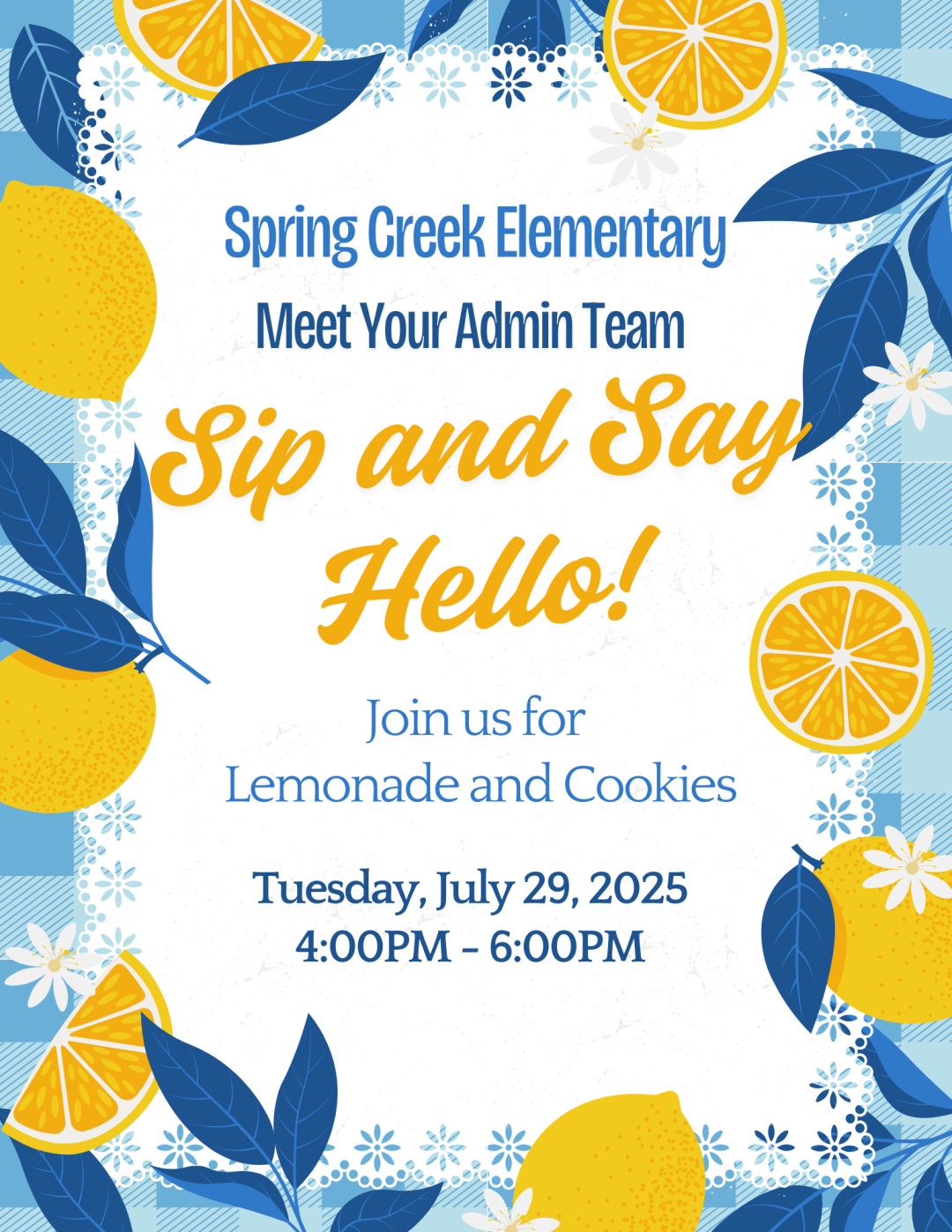Sip and Say Hello Invitation