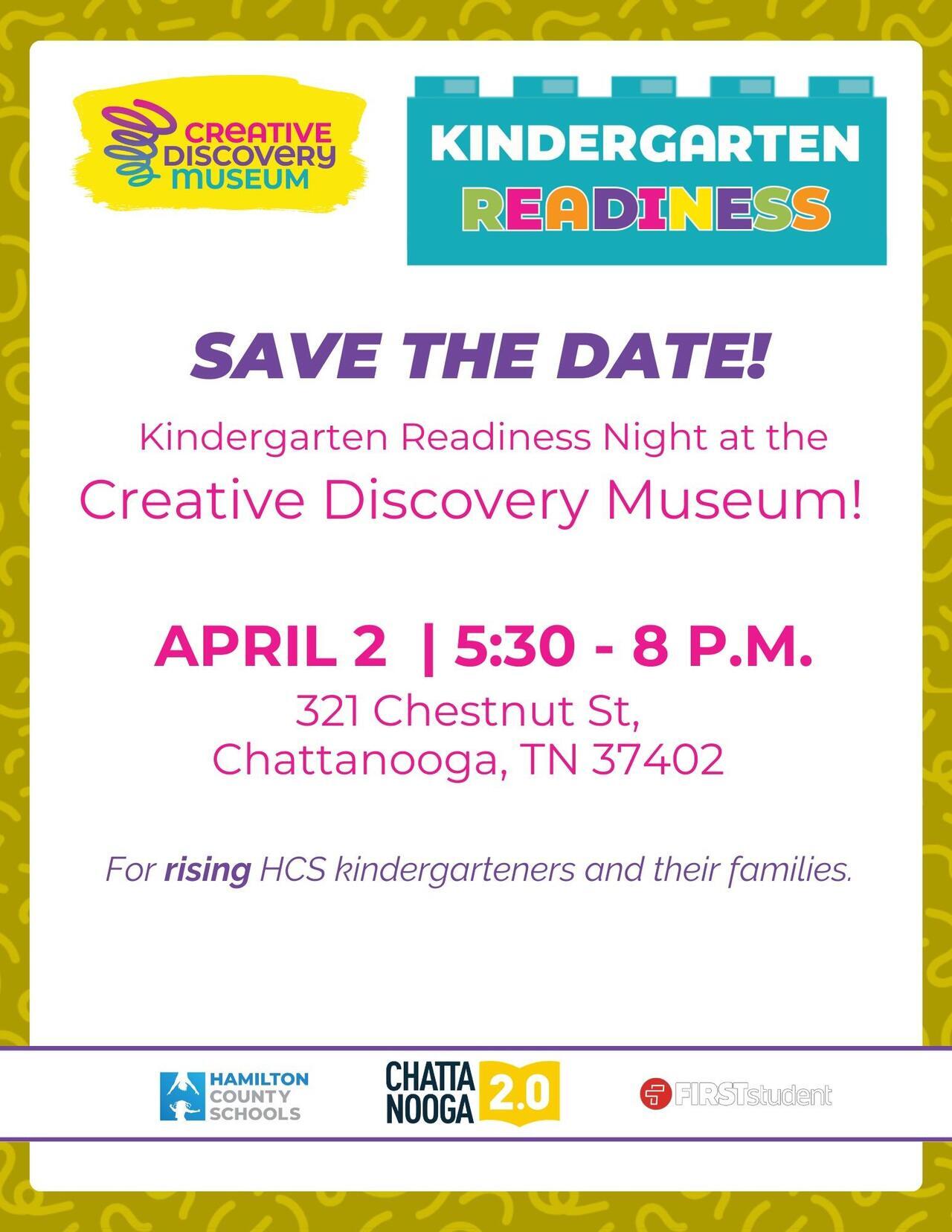 Kindergarten Readiness Night at CDM 3/2
